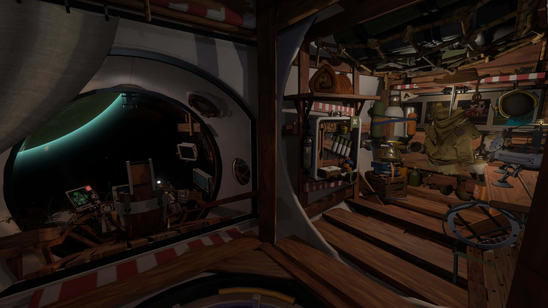 Area With Wooden Floor From Outer Wilds Wallpaper