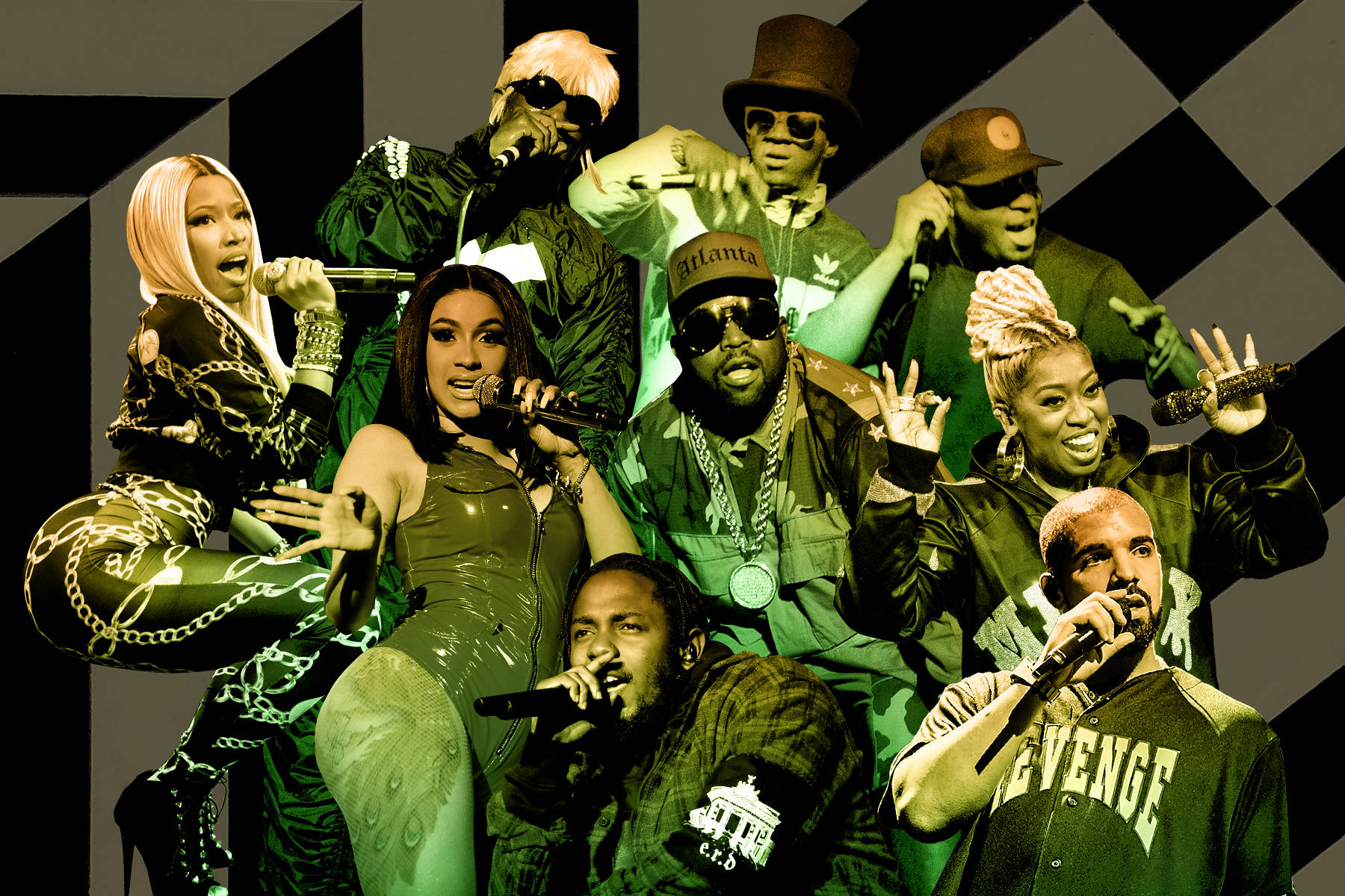 Outkast With Great American Rappers Wallpaper