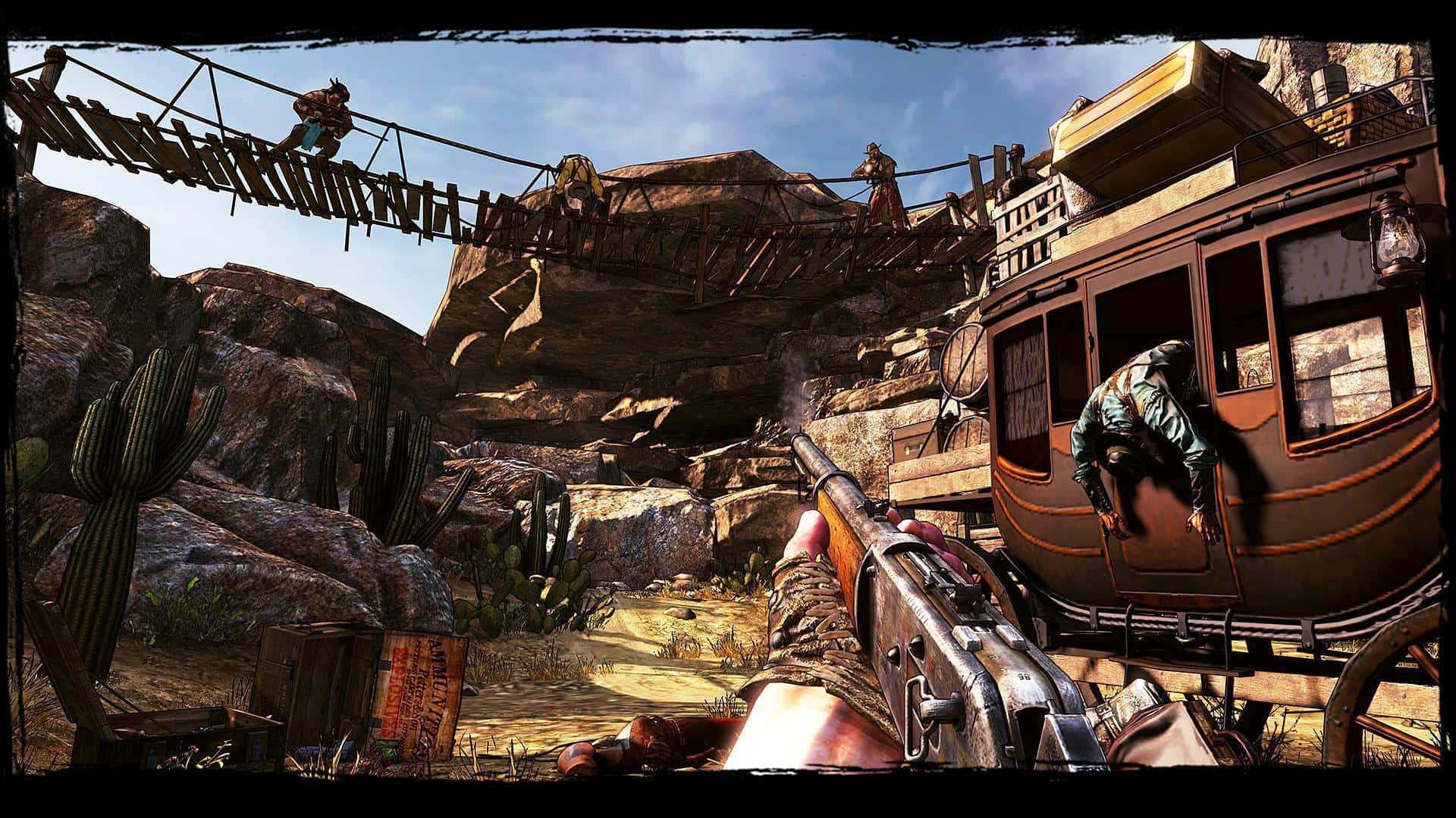 Verbotenesvideospiel Call Of Juarez: Gunslinger Wallpaper