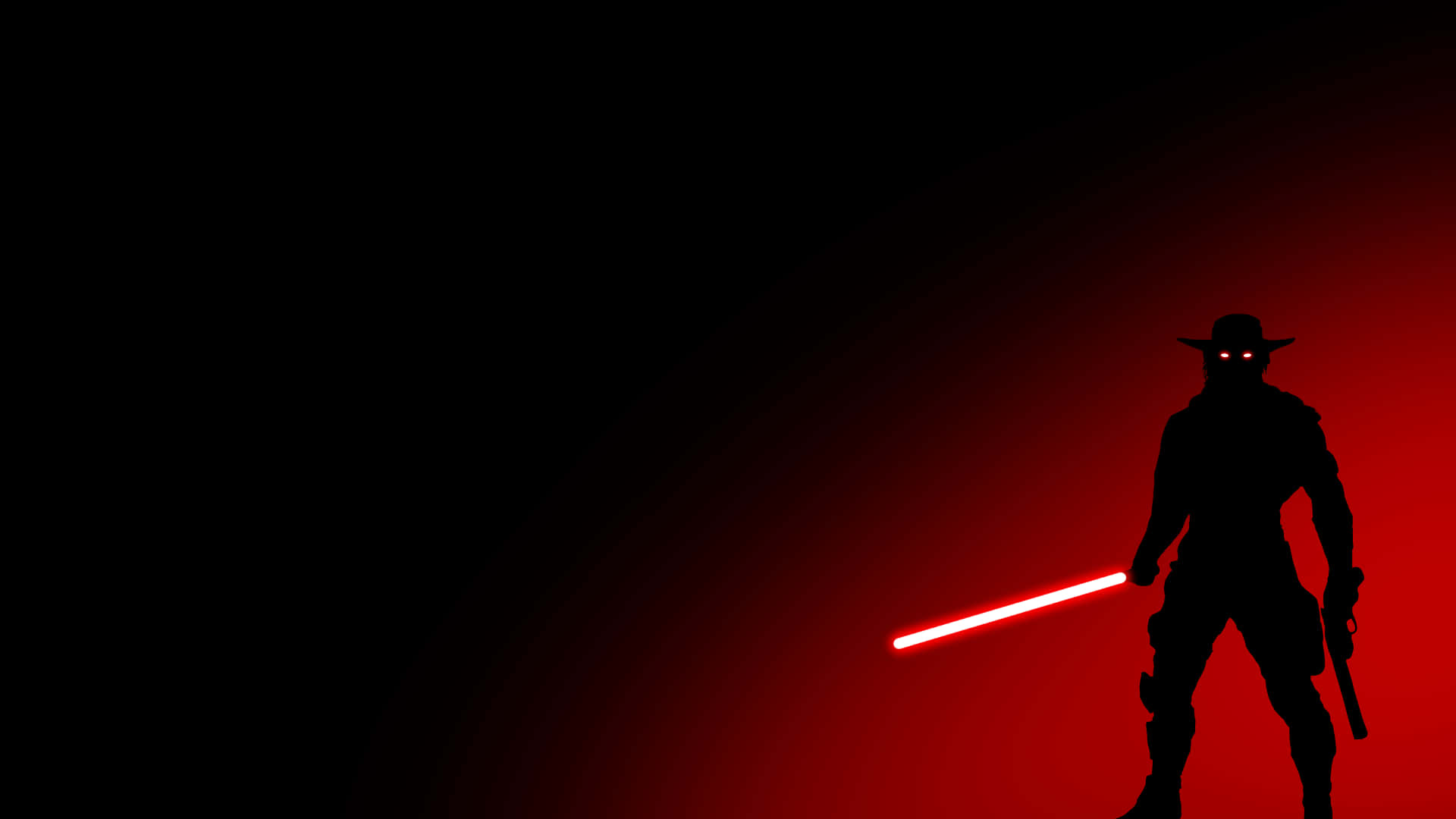 Outlaw Cowboy With A Red Lightsaber Wallpaper
