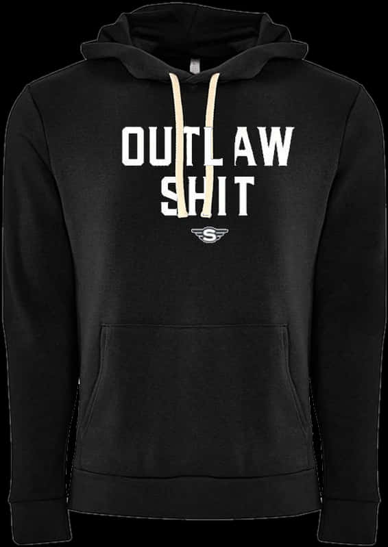 Outlaw Shit Black Hoodie PNG