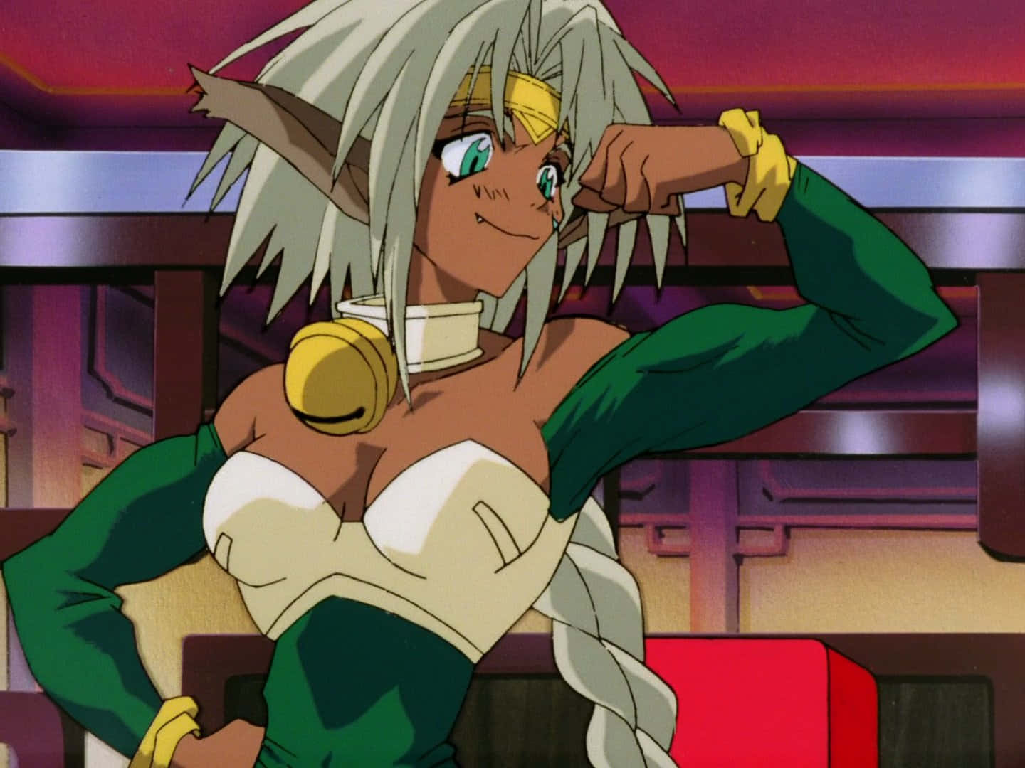 Outlaw Star Aisha Clanclan Houding Achtergrond