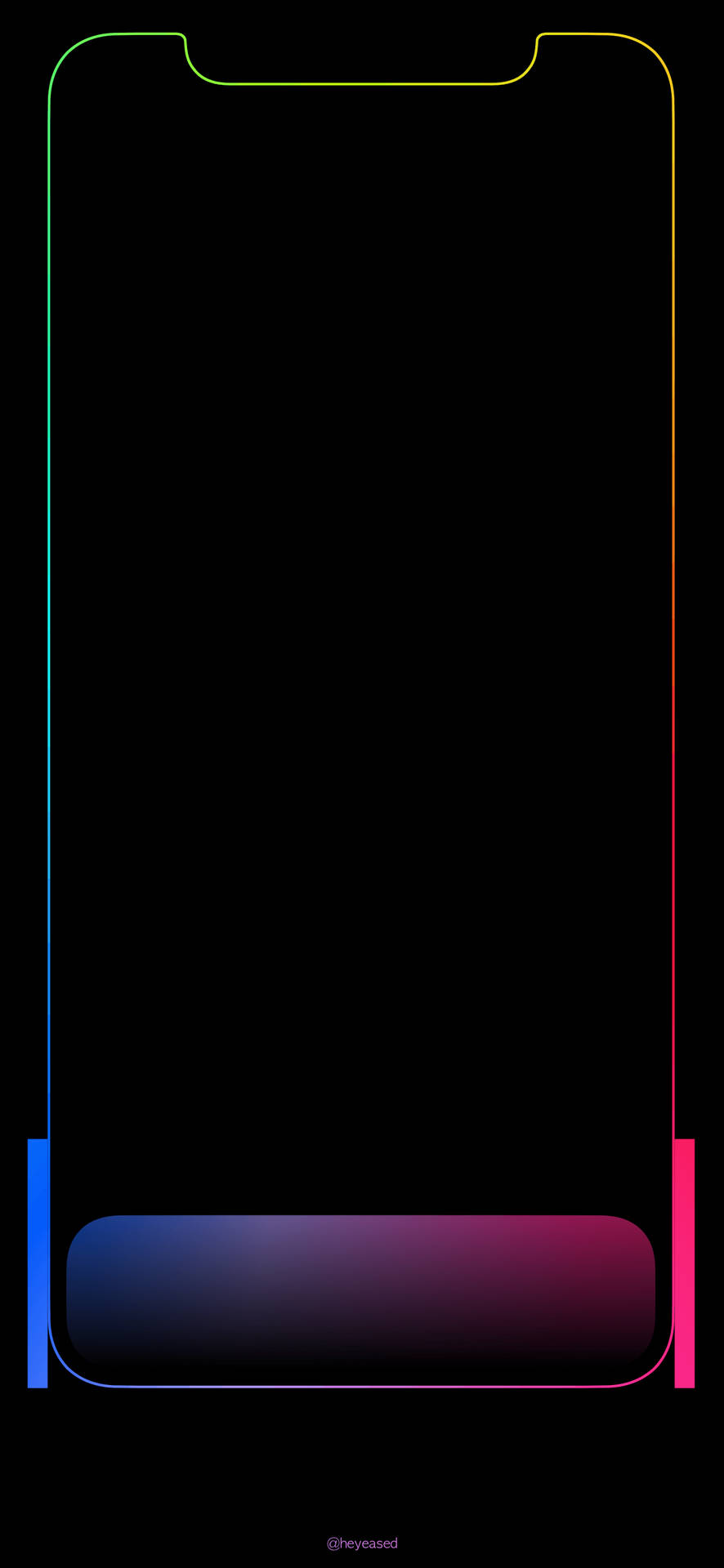 En sort skærm med et farverigt baggrund Wallpaper
