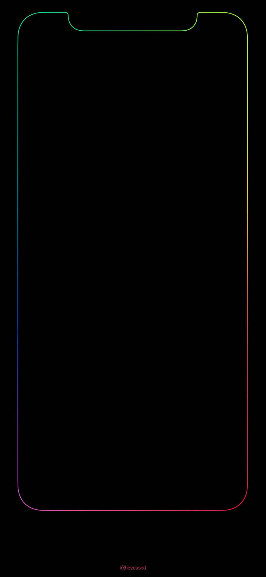 Rainbow Outline Iphone Screen Wallpaper