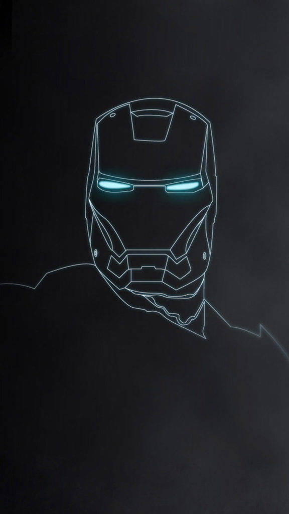 Outline Art Iron Man Iphone Wallpaper