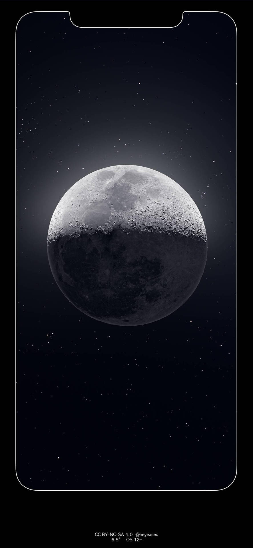 Schermodell'iphone Con Display Della Luna Sfondo