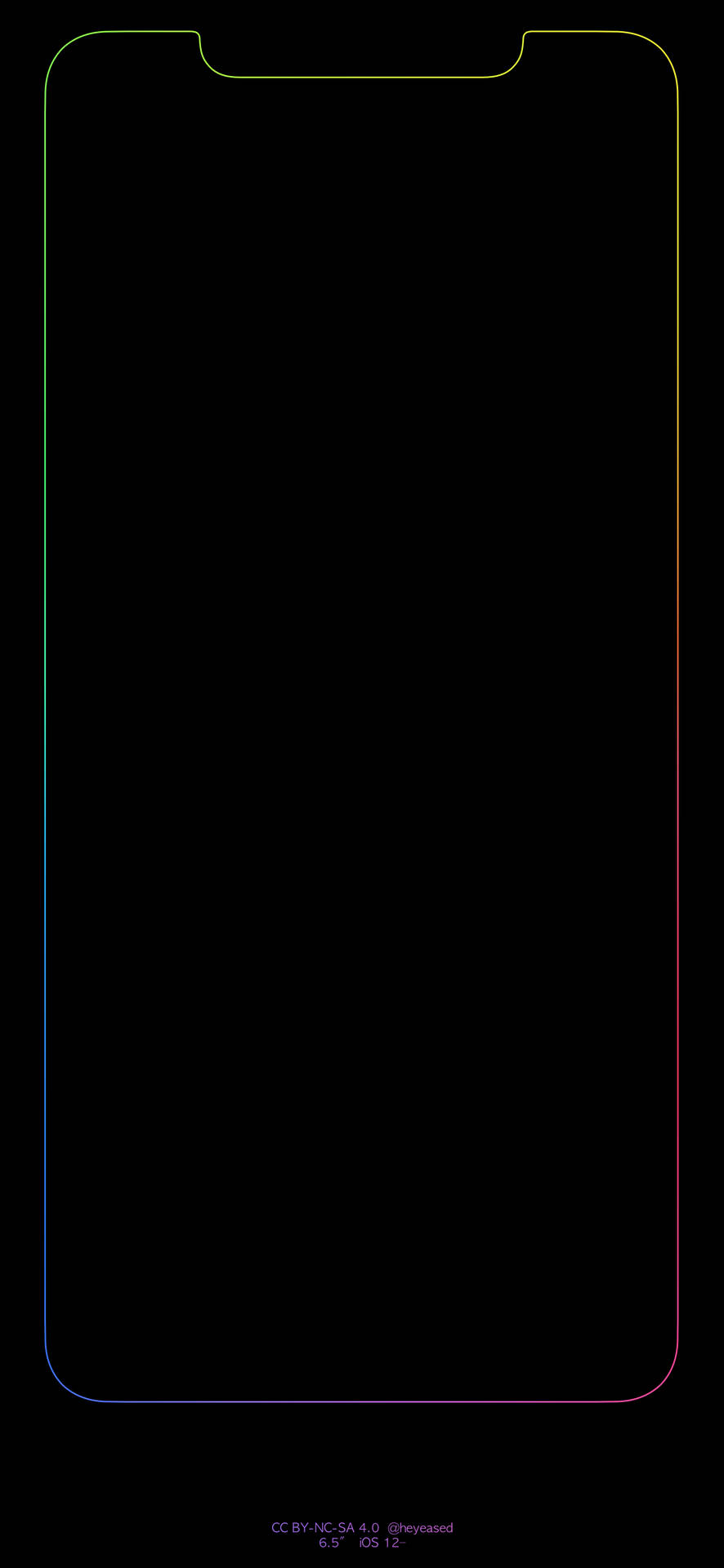 Outline Screen Iphone Black Wallpaper
