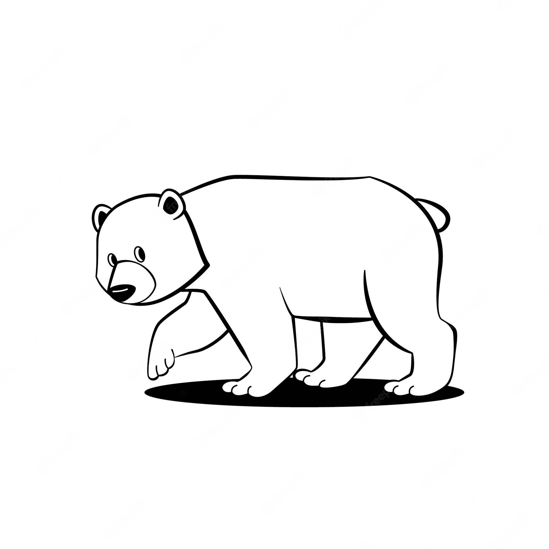 Animal Outline Bear Wallpaper