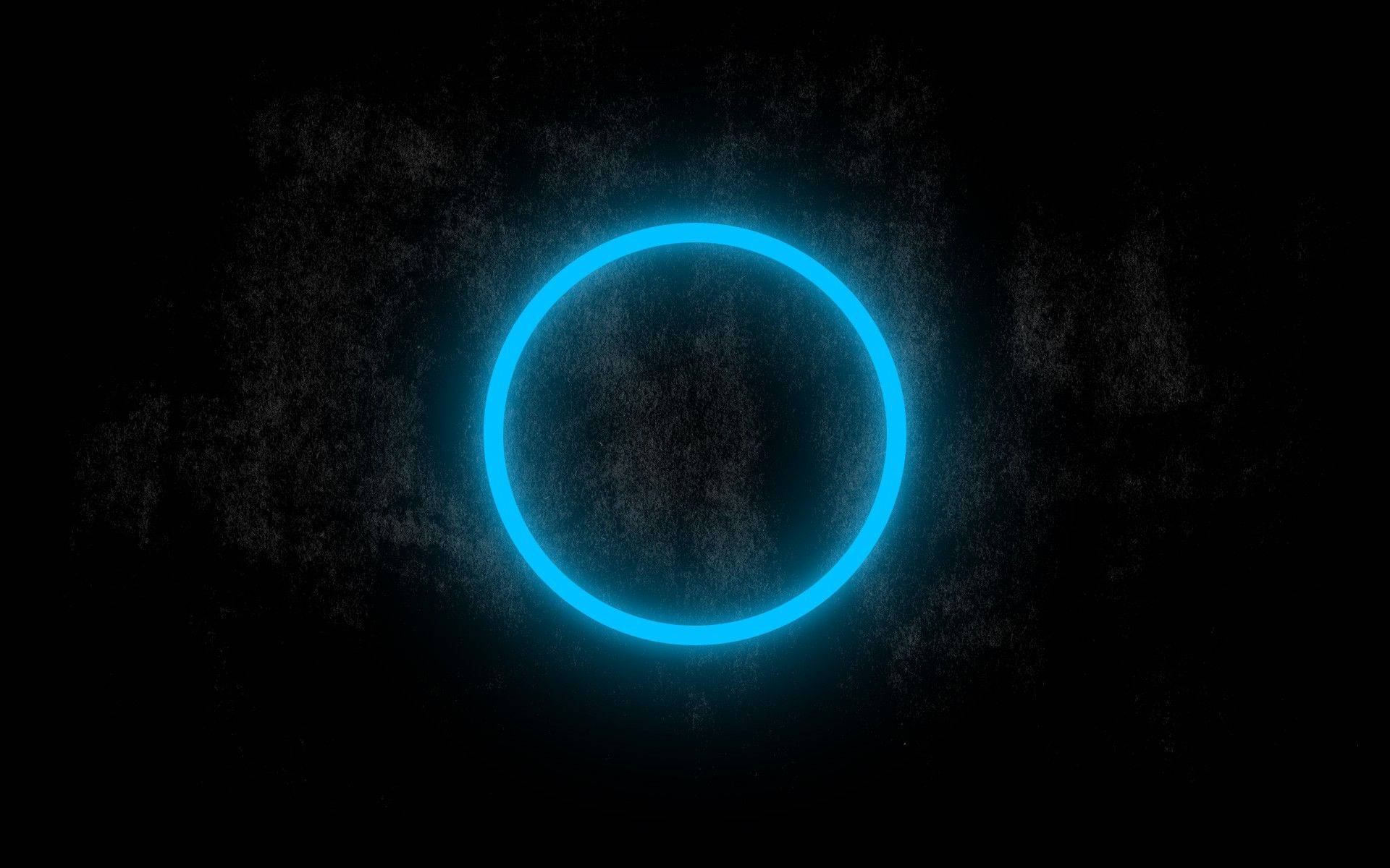 Glowing Blue Circle Outline Wallpaper