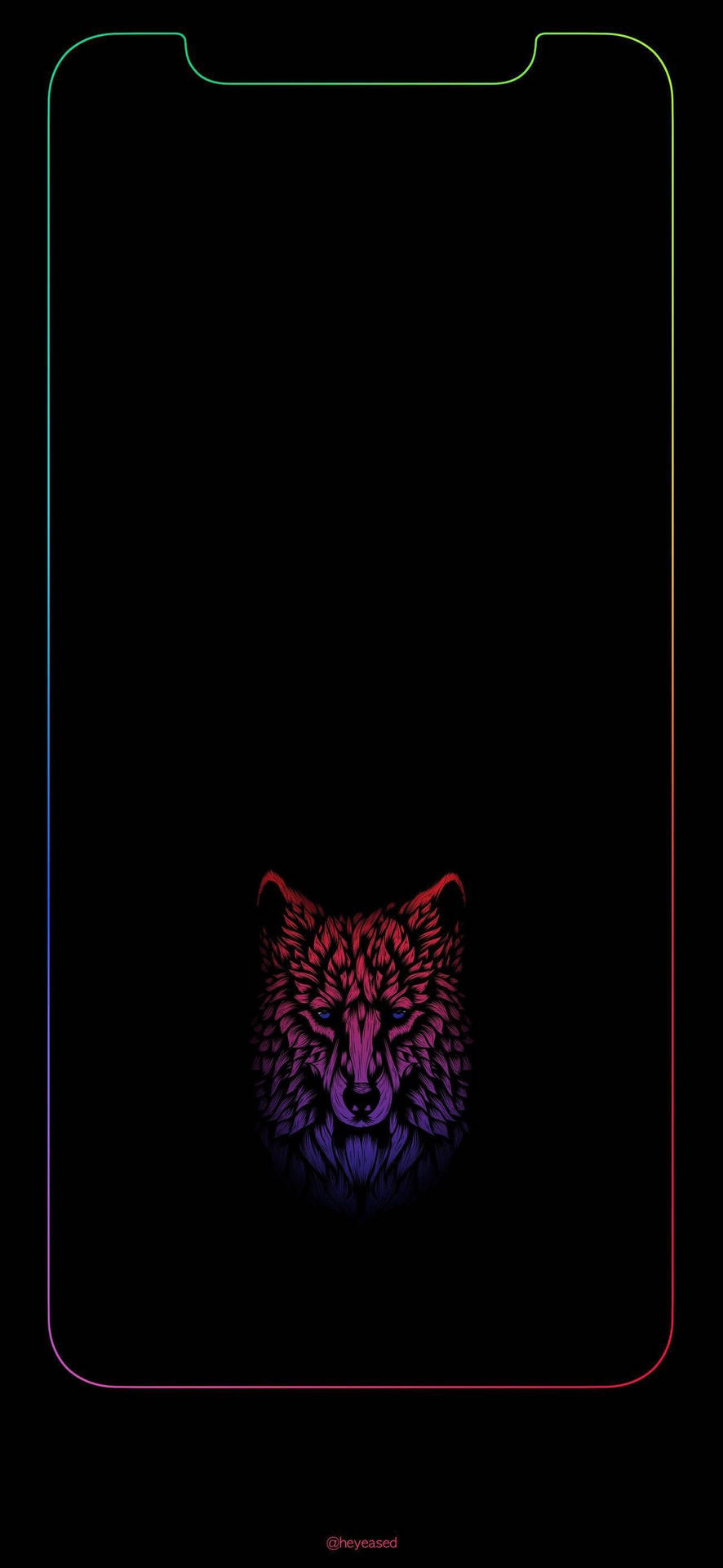 Iphone Outline Animal Neon Art Wallpaper