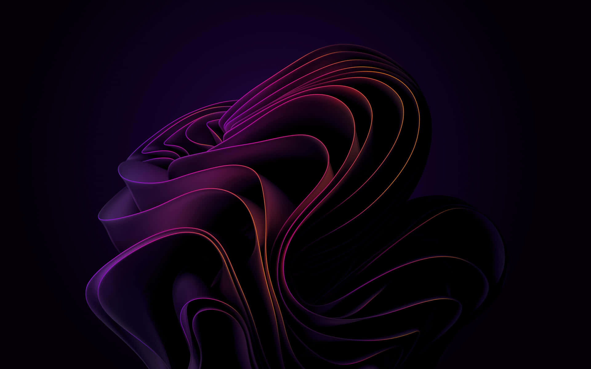 Abstract Abstract Wavy Lines On A Dark Background