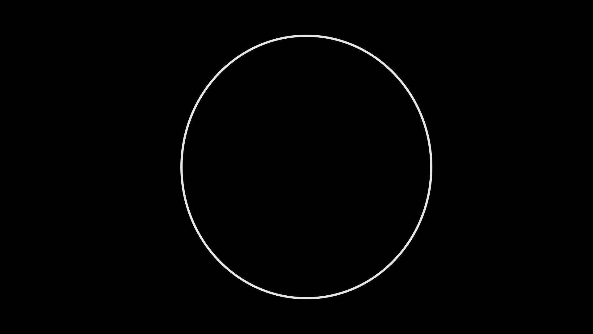 En cirkel med en hvid kant på et sort baggrund Wallpaper