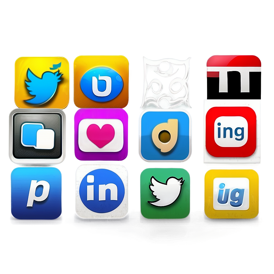 Outline Social Media Icons Png 28 PNG