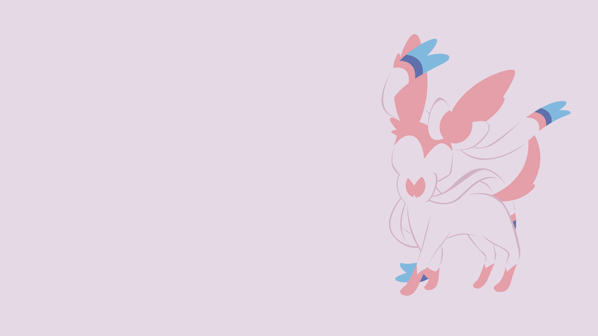 Sylveon, a Fairy-type pokemon with a powerful caring aura Wallpaper