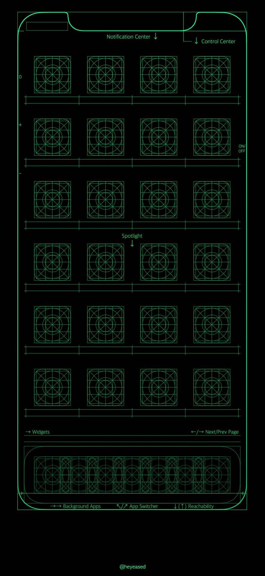 Iphone Screen Outline Neon Wallpaper