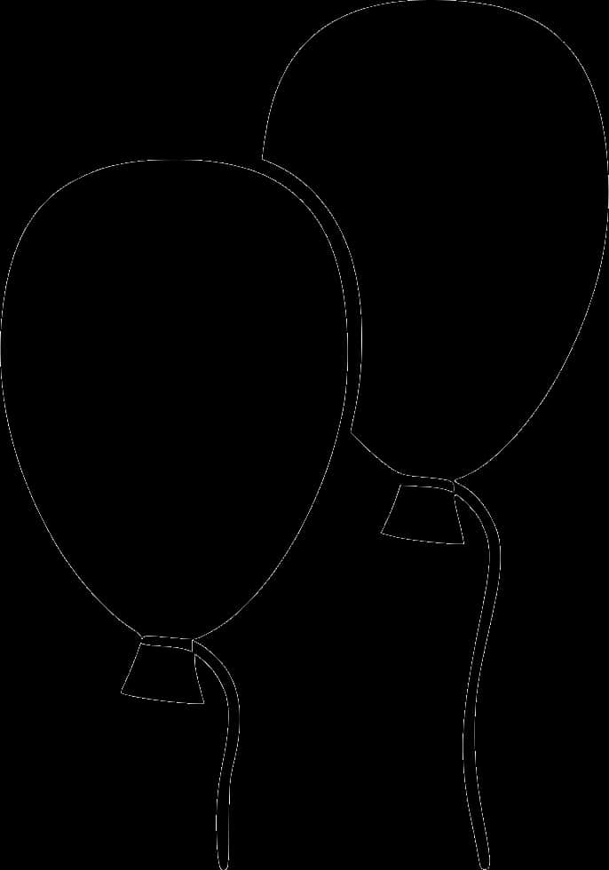 Outlined Balloons Graphic PNG