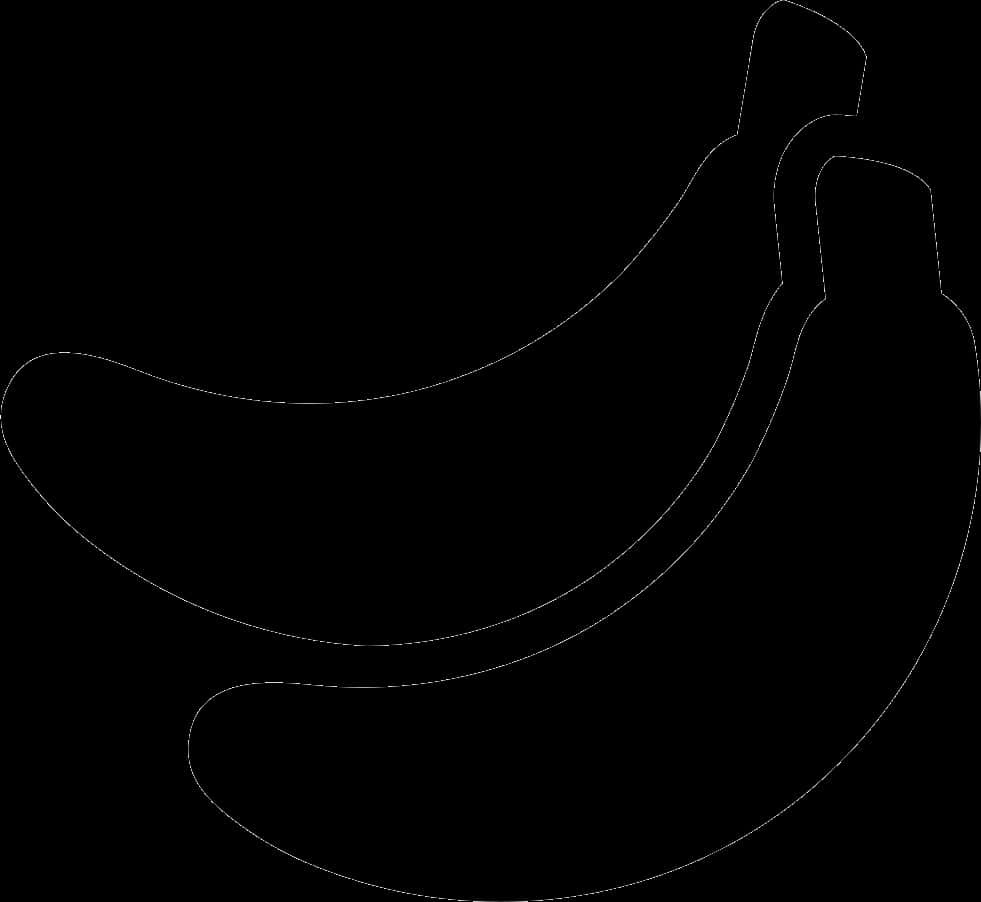 Outlined Bananas Vector PNG