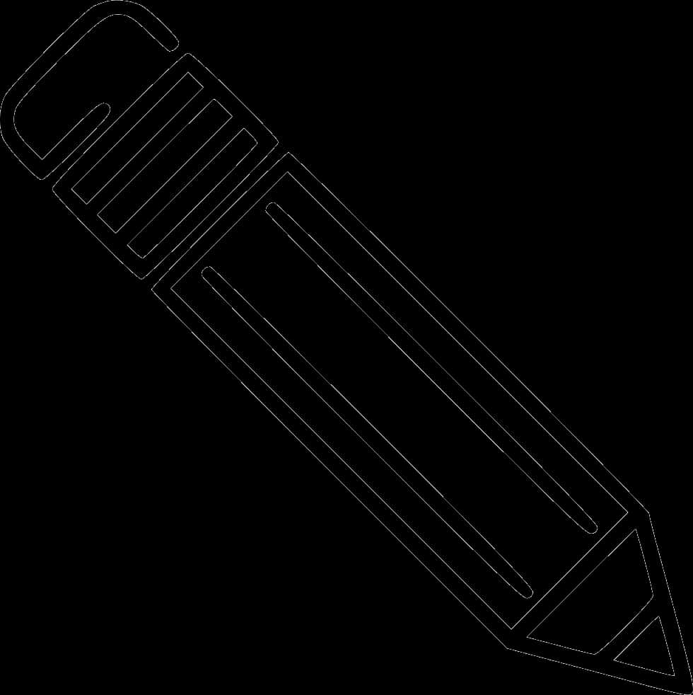 Outlined Pencil Graphic PNG