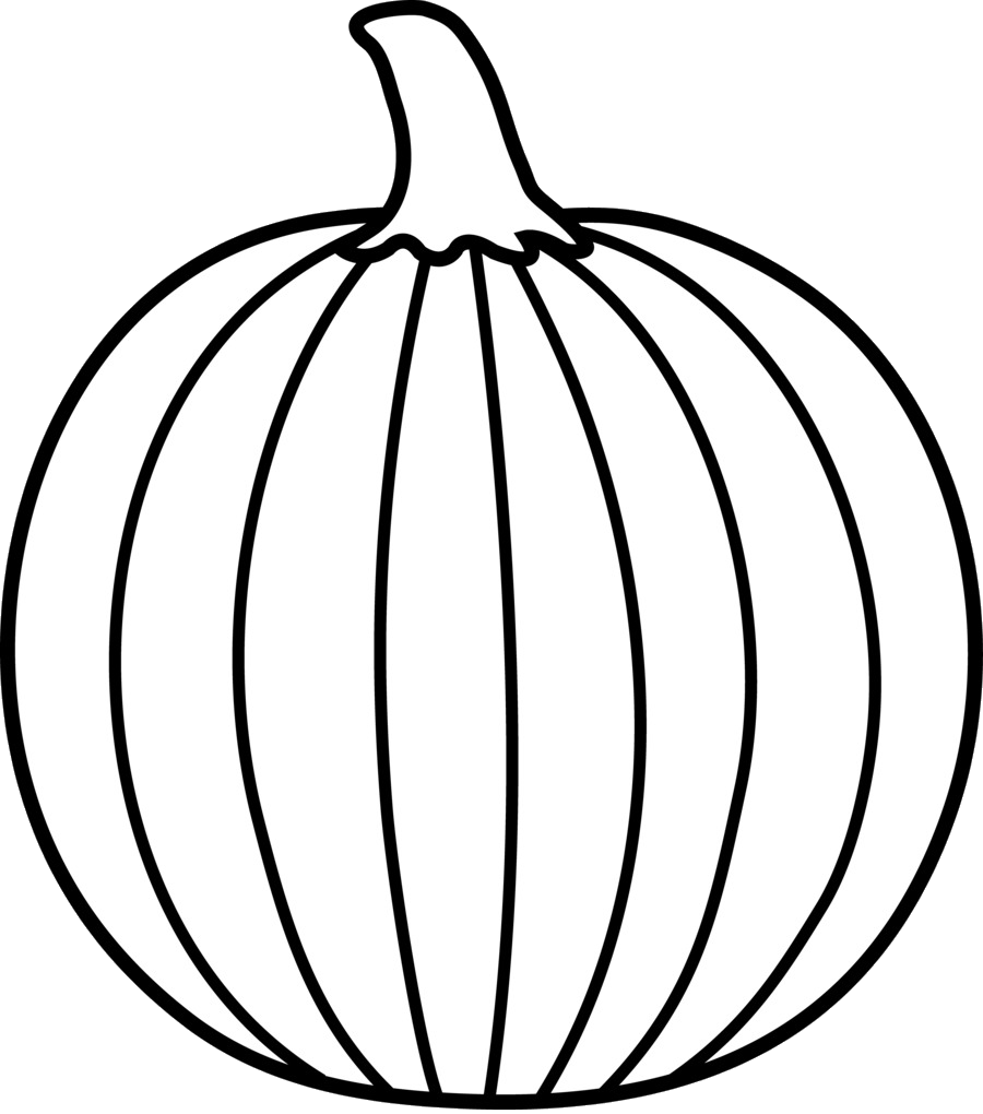 Outlined Pumpkin Drawing PNG