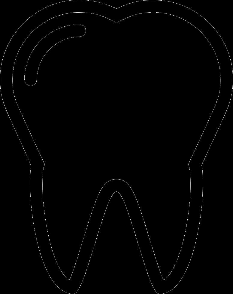 Outlined Tooth Graphic PNG