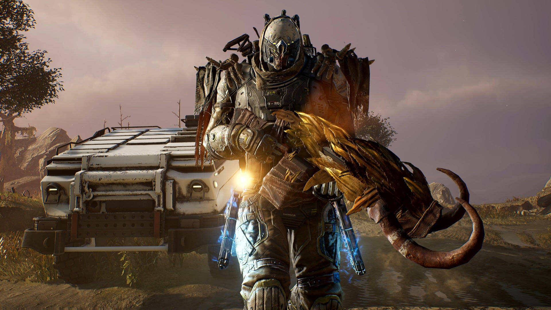 Demolish enemies with the upgraded Outriders Devastator. Wallpaper