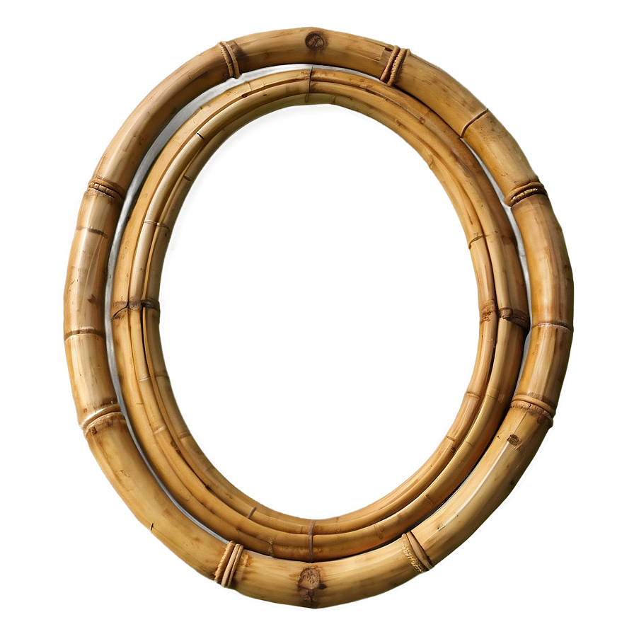 Oval Bamboo Frame Png 05252024 PNG