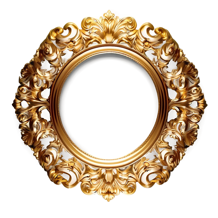 Download Oval Golden Frame Png Opg | Wallpapers.com