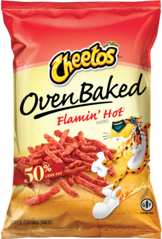 Oven Baked Flamin Hot Cheetos Package PNG
