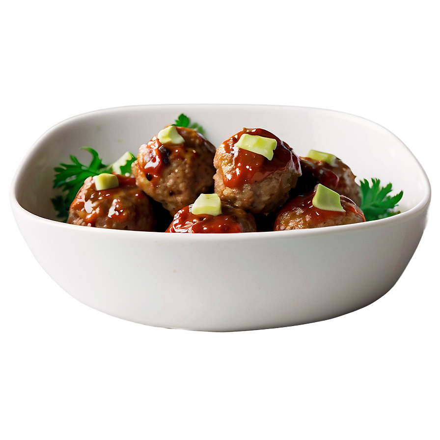 Oven-baked Meatball Plate Png 06242024 PNG