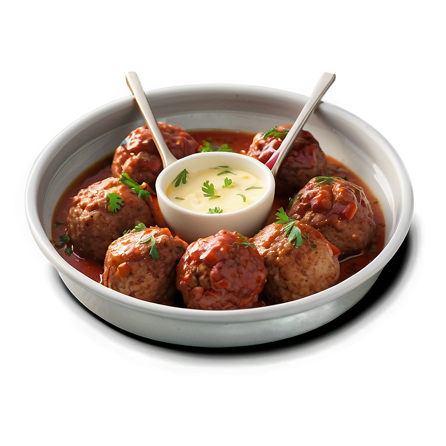 Oven-baked Meatball Plate Png Afn34 PNG