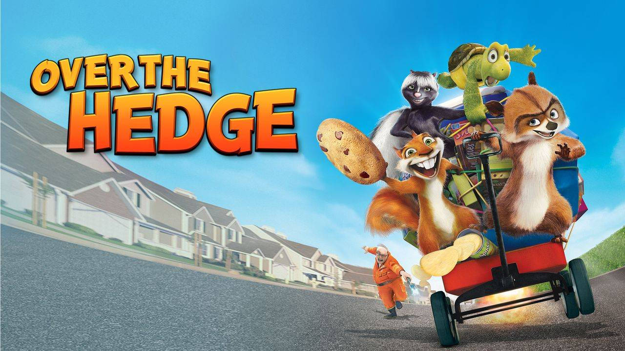 Over The Hedge Cart Poster Wallpaper