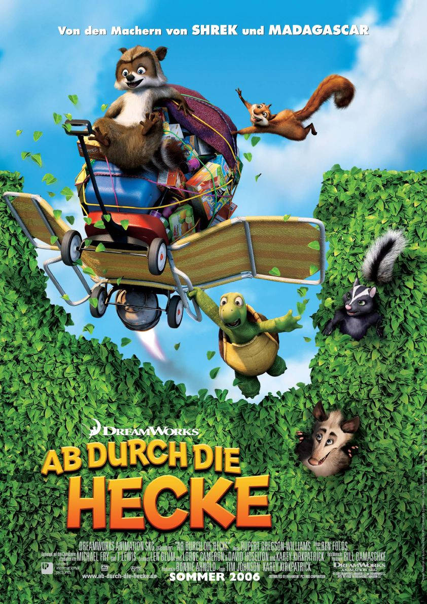 Over The Hedge Cool Movie Poster Wallpaper