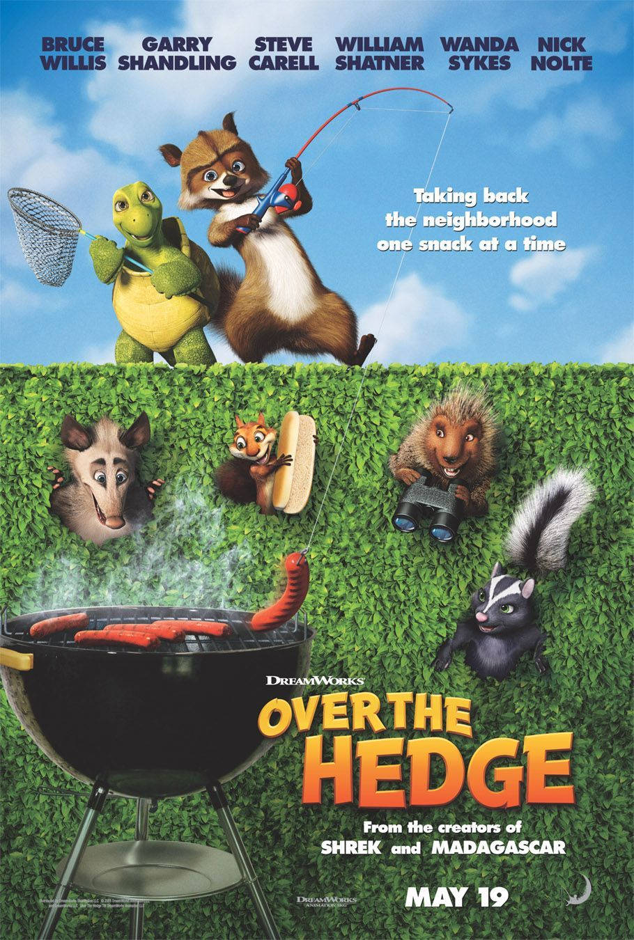 Over The Hedge Poster Cooking Sausages Wallpaper