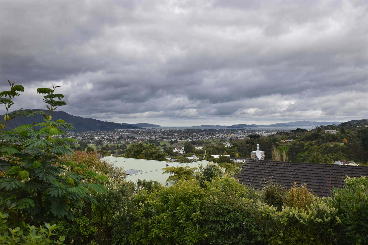 Overcast_ Skyline_ Lower_ Hutt_ New_ Zealand Wallpaper