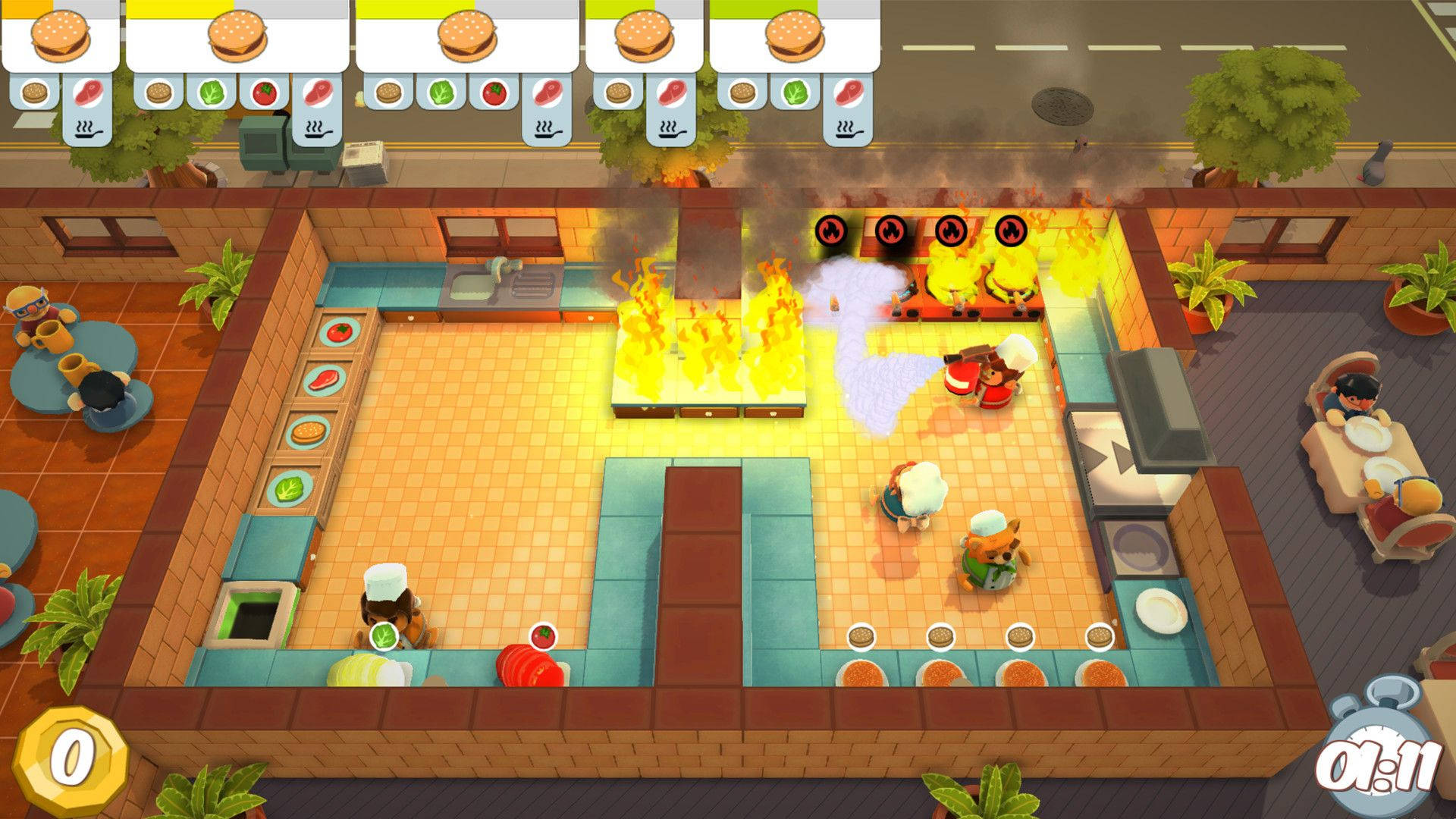 Overcooked Fire In The Kitchen