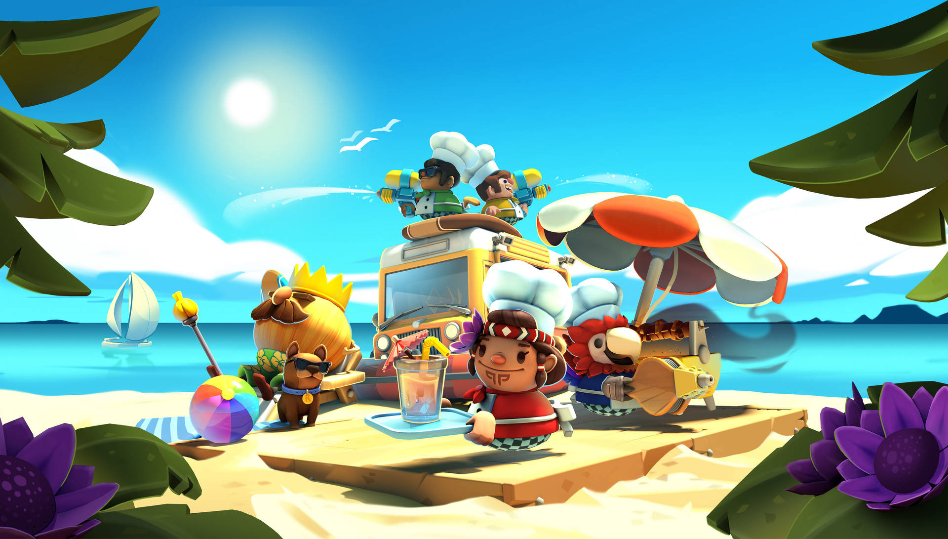 Overcooked Tropical Version Wallpaper