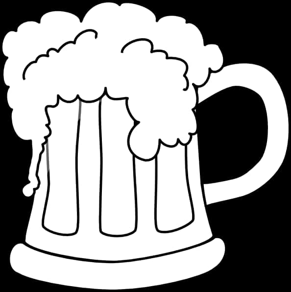 Overflowing Beer Mug Clipart PNG