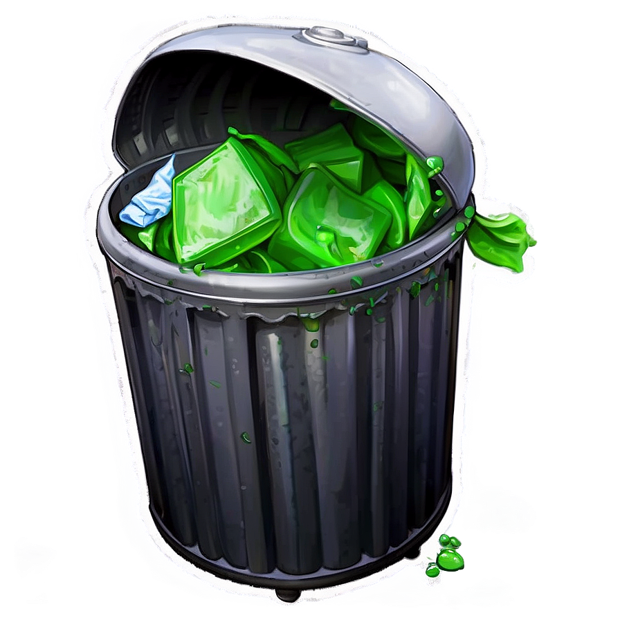 Overflowing Garbage Can Png 72 PNG