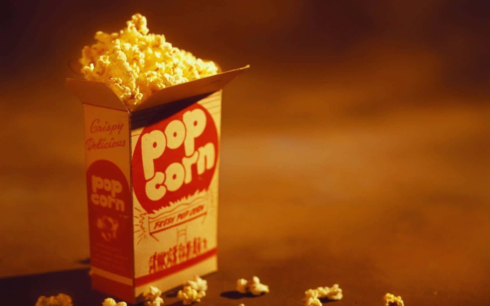 Overlopende Popcorndoos Bioscoop Snack Achtergrond