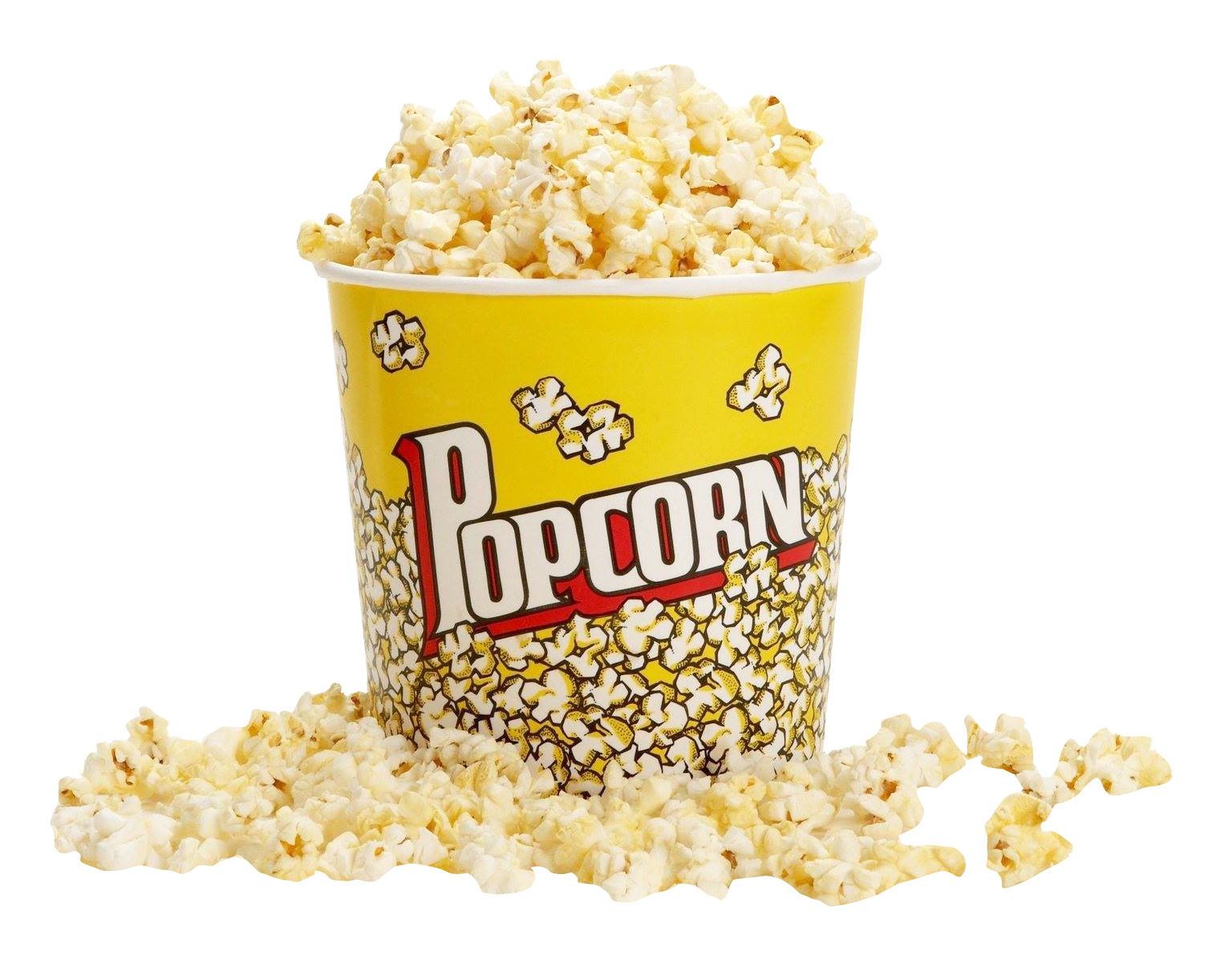 Overflowing Popcorn Bucket PNG