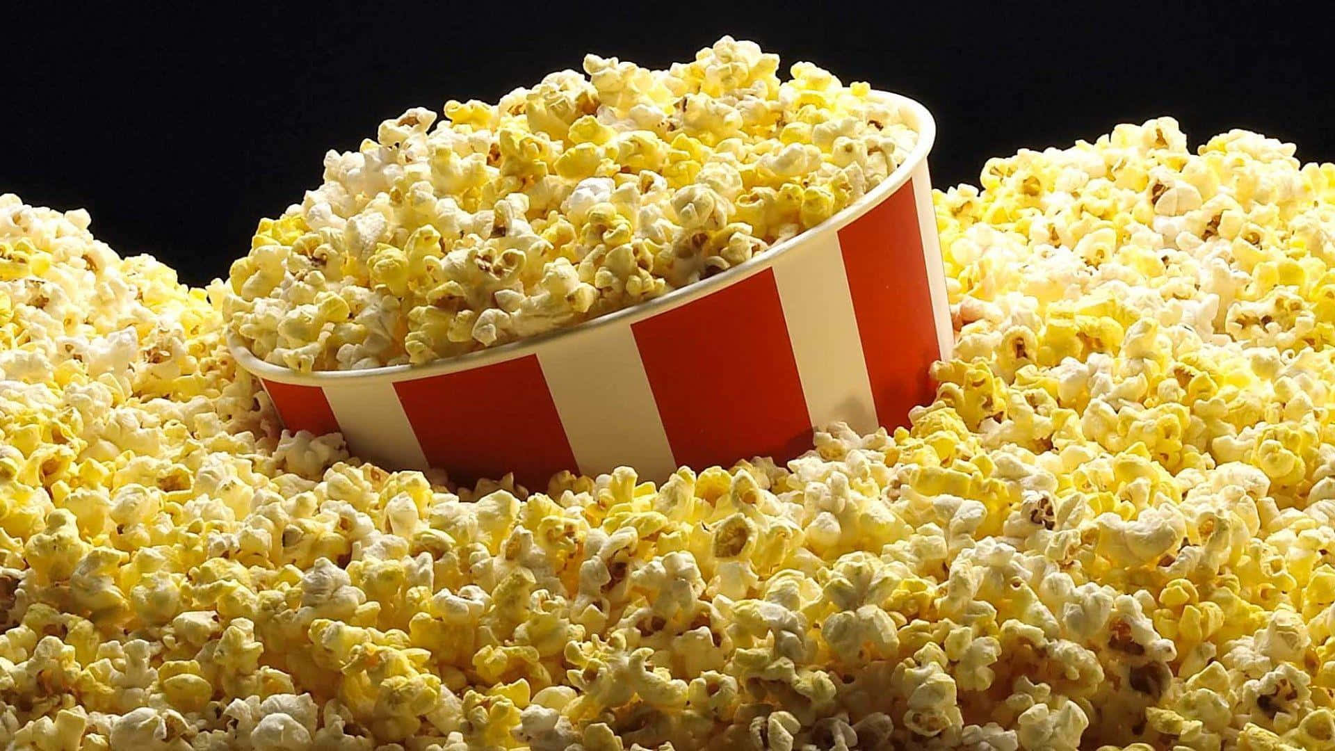 Overlopende Popcorn Emmer Genot Achtergrond