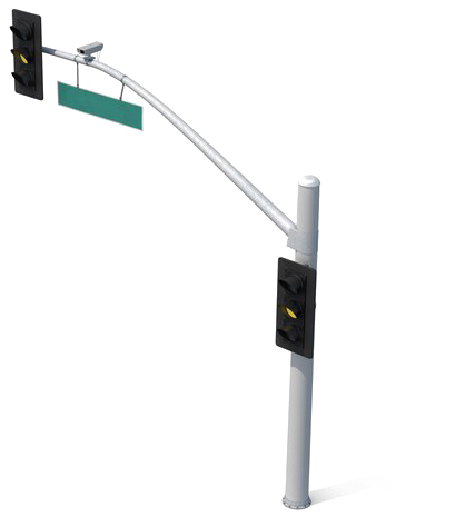 Overhead Traffic Signal Pole PNG