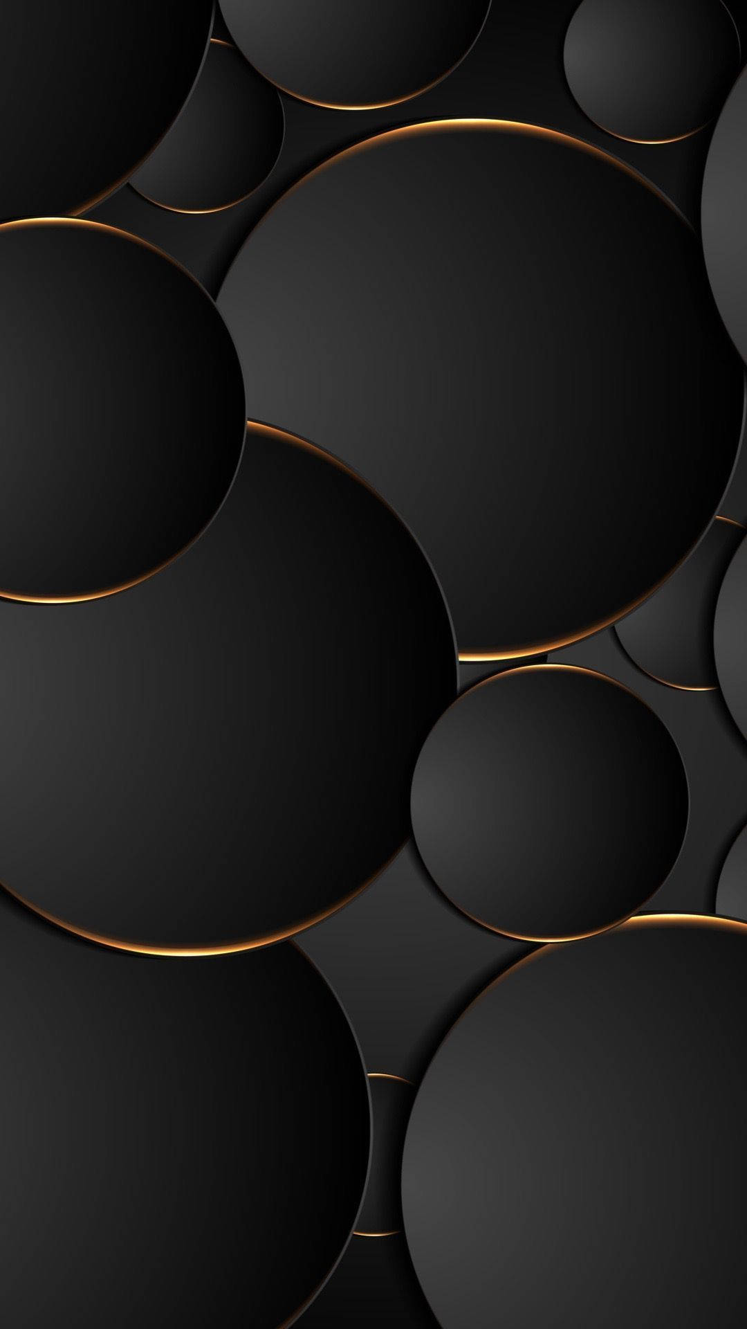Superposiciónde Patrón De Círculos 3d Negros Fondo de pantalla