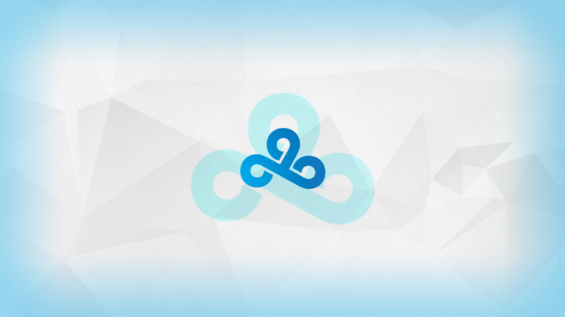 Overlapping Blue Shaded Cloud9 Logo Wallpaper