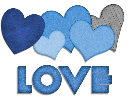 Overlapping Hearts Love Graphic PNG