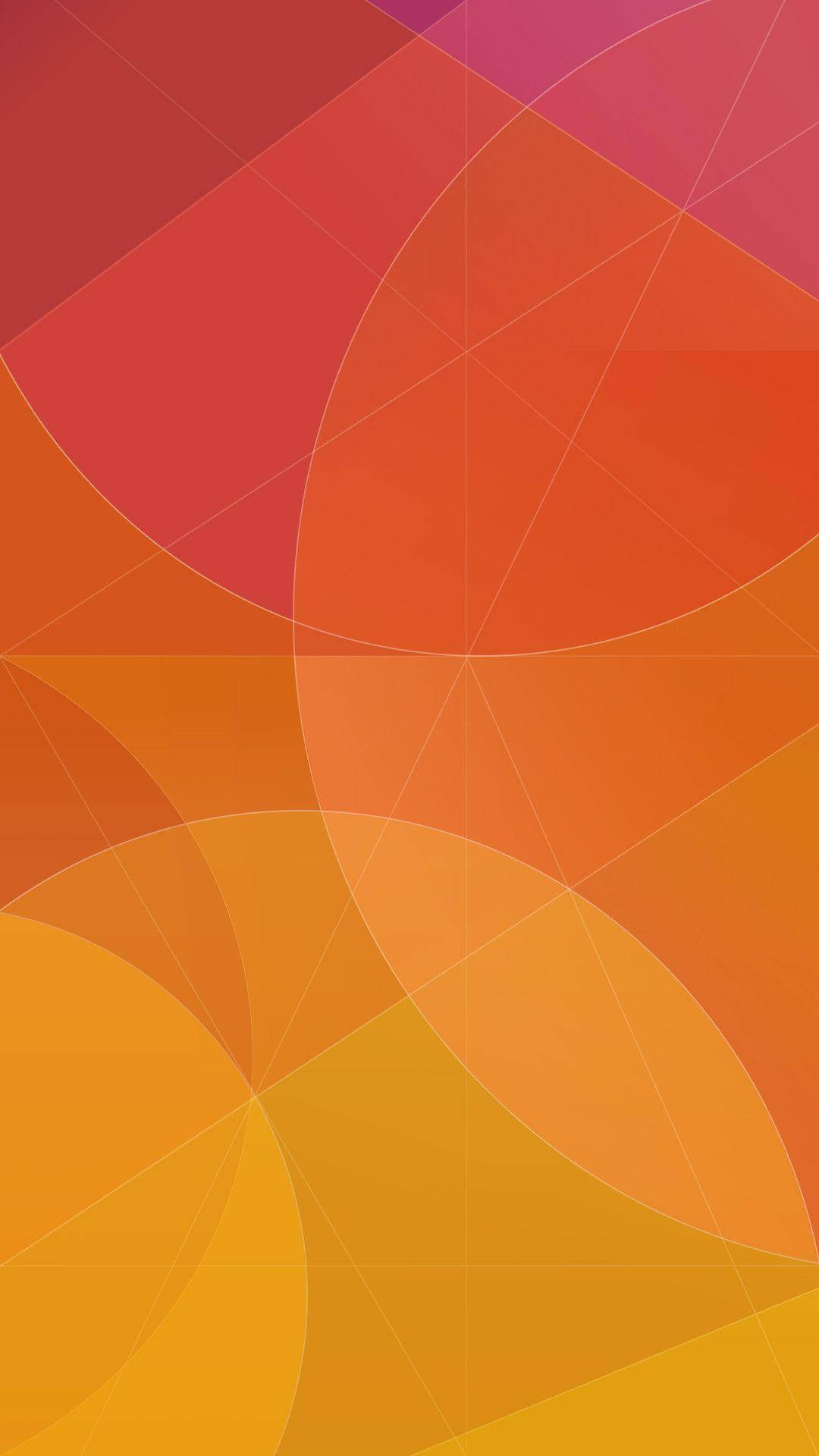 Overlapping Red And Yellow Circles Miui Wallpaper