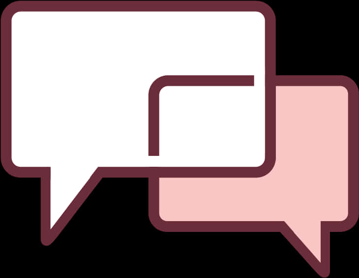 Overlapping Speech Bubbles Graphic PNG