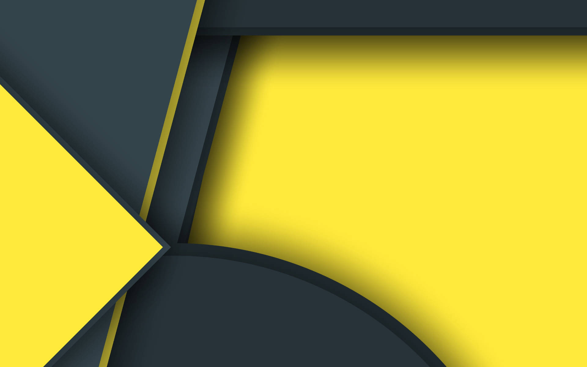 Overlapping Yellow-black Android Material Design