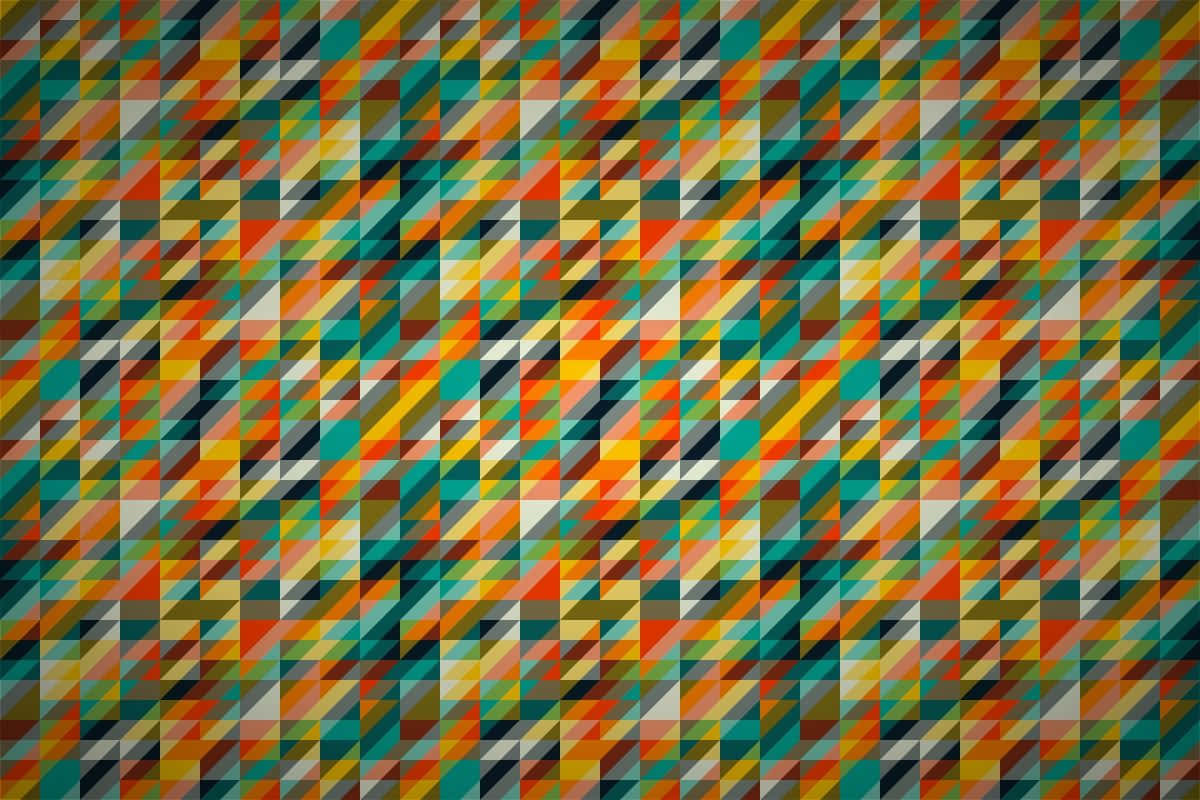 Orange And Green Pattern Overlay Picture
