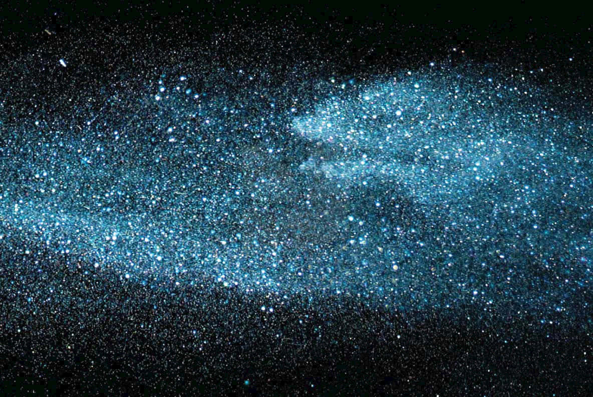 Immaginesovrapposta Di Stelle Blu Nella Galassia